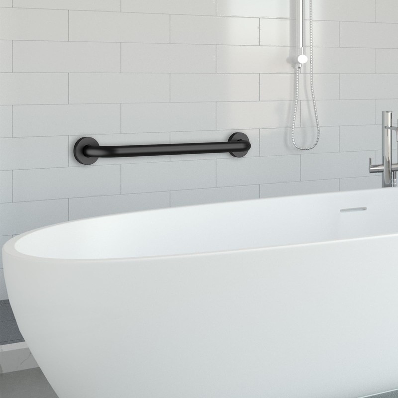 16 Inch Grab Bars for Wall Black, Safety Shower Grab