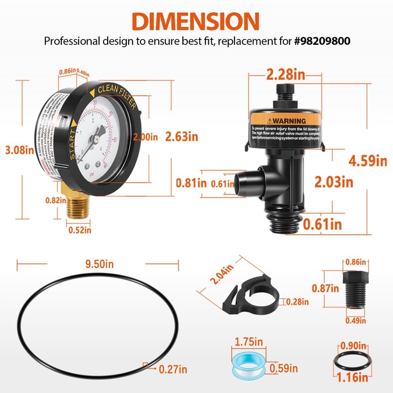 98209800 High Flow Manual Relief Valve/Air Relief Manual Valve Assembly