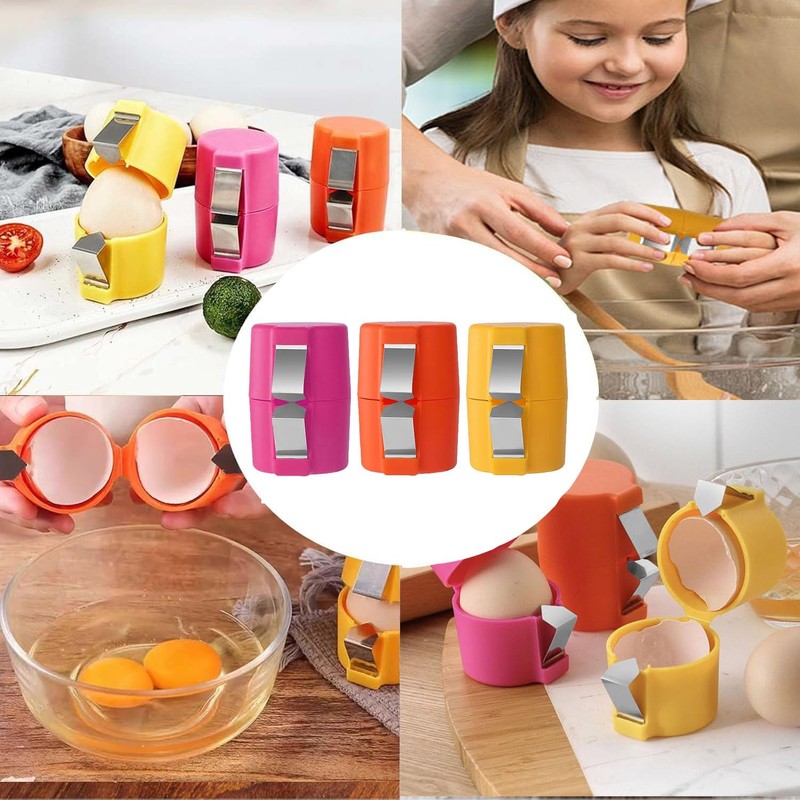 3 Packs Eggshell Remover, Egg Shell Cutter Tool, Egg Cracker