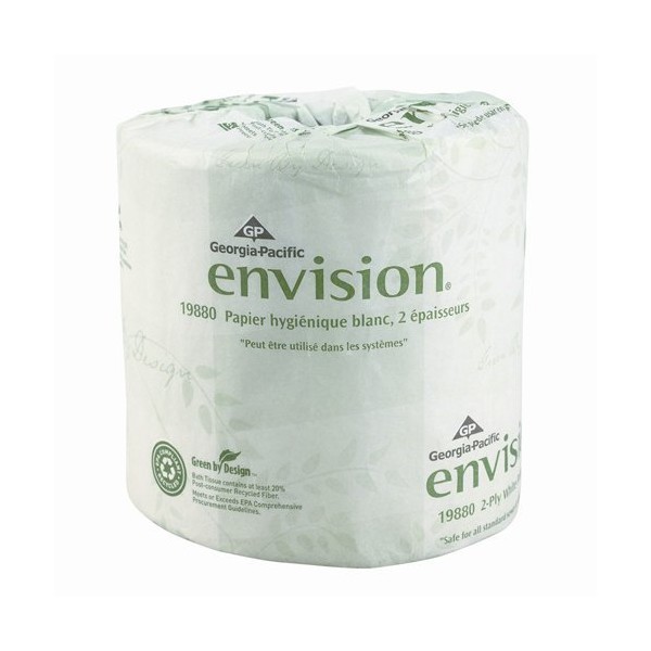 Envision t/t embossed 2p white 80/550 [PRICE is per CASE]
