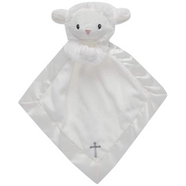 Baby Aspen Bedtime Blessings Lamb Lovie for Babies Security Blanket, Rattle, Newborn Baby Toy, White, 1 Count (Pack of 1)