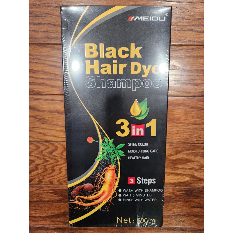 Healthy Hair BLACK HAIR DYE SHAMPOO 3 IN 1 SHINE
