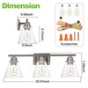 hykolity 3-Light Vanity Light Fixture, 5-Piece All-in-One Bathroom Set (E26