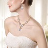 BriLove Wedding Bridal Necklace Earrings Jewellery Set for Women Multi