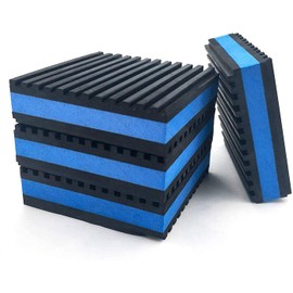 LBG Products Rubber Anti-Vibration Isolator Pads,Heavy Duty Blue EVA Pad for Air Conditioner,Compressors,HVAC,Treadmills etc (6'' X 6'' X 7/8'')