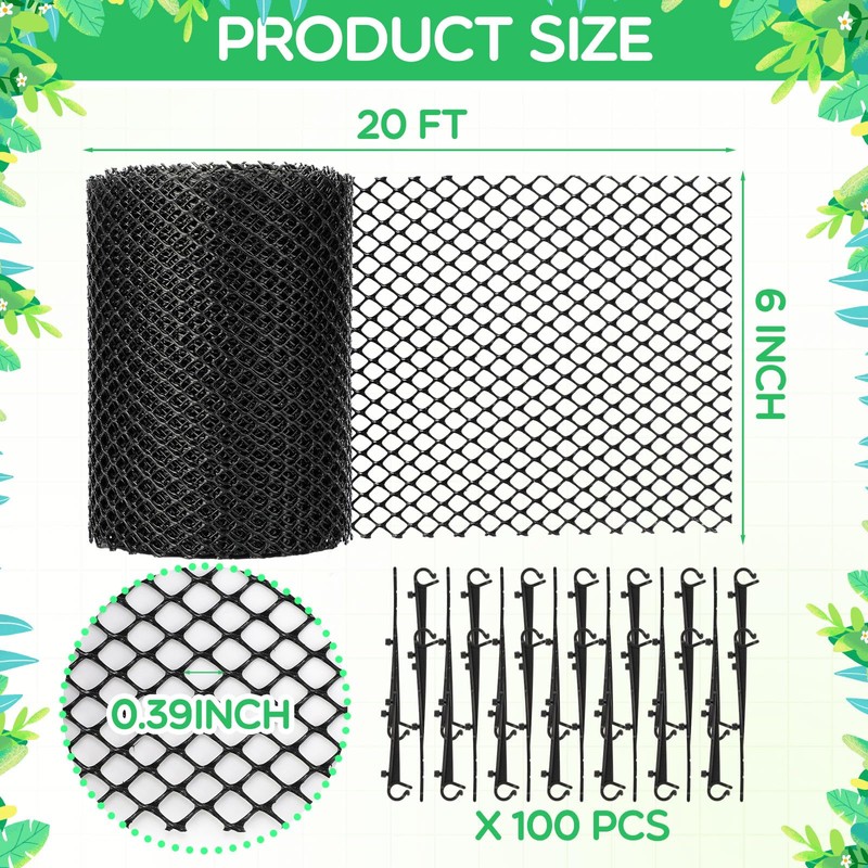 Windyun Gutter Guards Roll Black Plastic Guards Mesh Downspout Pipe