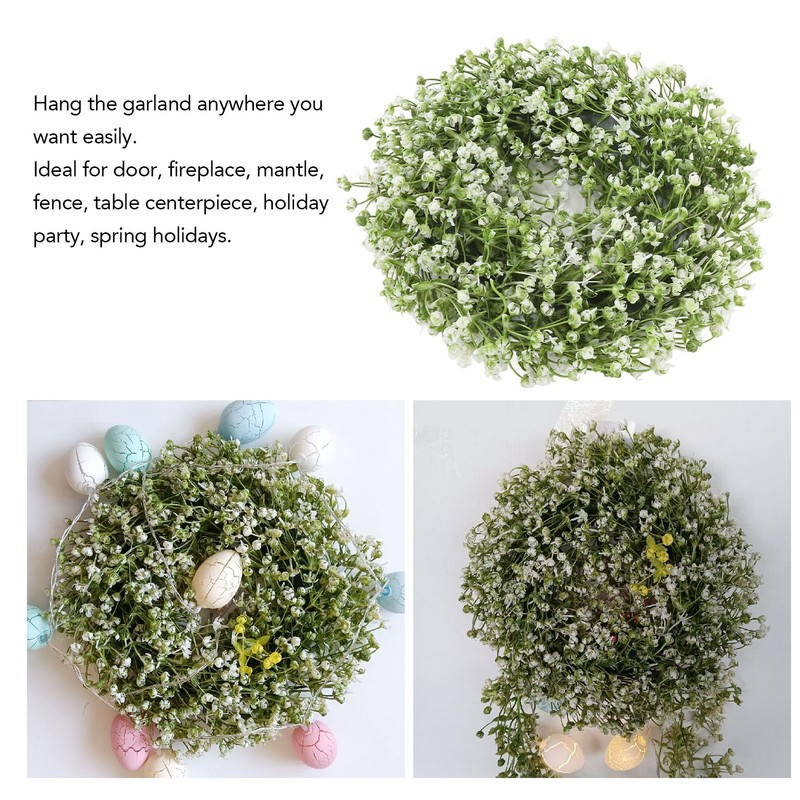 13.0in Lighted Easter Garland Artificial Garlands with Easter Egg Pastel