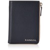 Kangol Bifold Wallet Metal Logo Luxury Soft Shrink Leather Bi-Color