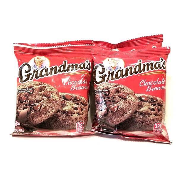 Grandma's Cookies Chocolate Chip Brownie Flavored 4 Packs 2 per Pack