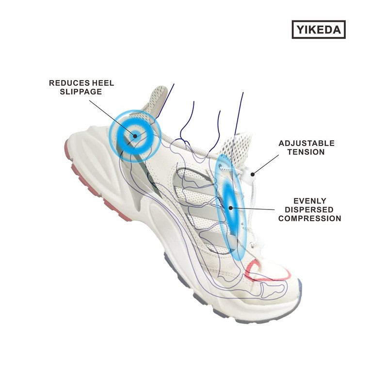 YIKEDA No Tie Elastic Laces 120CM Elastic Shoe Laces No