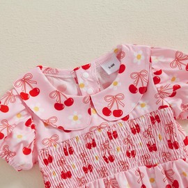 Himllauen Baby Girl Summer Romper Casual Floral Print Sleeveless Jumpsuit Cute Sweet Romper Newborn Clothes for Baby Girls (Pink, 0-3 Months)