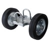 Heavy-Duty Steel Rolling Gate Wheel Carrier, 8" Rubber Wheels, Adjustable