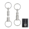 AHRLIC 2pcs Quick Release Keyrings: Detachable Keychain with 2 Split
