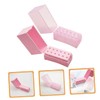Minkissy 8pcs Nail Drill Bit Storage Box Compact Grinding Holder