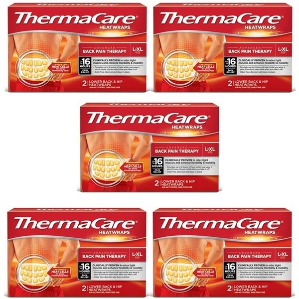 ThermaCare Lower Back & Hip Heat Wraps, Large-XL, 9 HeatWraps