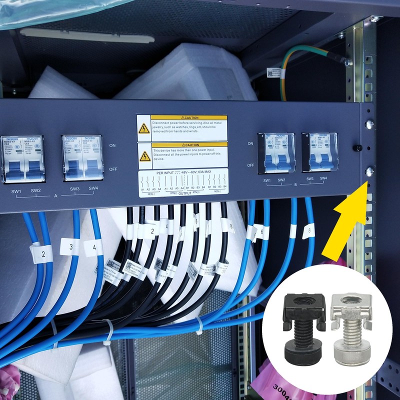 40 Sets M6 Mount Cage Nuts screws,Rack Mounting Bolts for