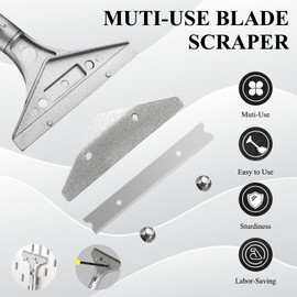 Wallpaper Scraper Scraper Tool Heavy Duty Wall Non Slip Soft Grip Scraper Tool Durable Effortless Tiles and Stubborn Materials Comes with 20 Blades