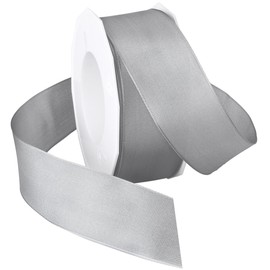 Morex Ribbon Dream Wired Taffeta Ribbon Spool, 1-1/2-Inch by 22-Yard, Glacier Gray