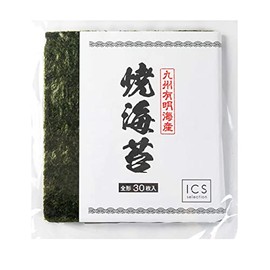 ICSselection Ariake Seafood Grilled Nori, Whole Shape, 30 Pieces, Exclusive, IxSelection