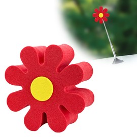 ZNDAW Daisy Car Antenna Topper, EVA Foam Daisy Antenna Decoration Rearview Mirror Dangler, Automotive Roof Toppers Lovely Flower Aerial Ball Cute Dashboard Accessory for Women Men (Red)