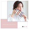 Clelia CL-11177 Women's Long Wallet, Multicolor, Striped, Round Zipper, Bellezza