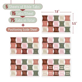 Mr. Pen- Bible Tabs, 75 Tabs, Autumnal Earth, Gold Embossed Lettering, Laminated Bible Tabs for Women and Men, Bible Tabs for Study Bible Index Tabs, Bible Book Tabs, Bible Labels Tabs