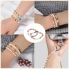 Annyswit 2064 Pieces Beads for Bracelets, Golden Heishi Beads with