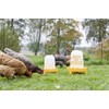 Kerbl Orange 3.0 Litre Plastic Feeder with Feet with Handle
