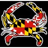 Maryland Flag Crab Shaped Sticker!!!