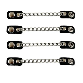 Bikers Vest Extender Mc Jacket Single Chain Leather Snaps 4 Pc Set (8)