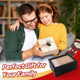 Biggun 4x6in 5 Folding Accordion Picture Frame - Foldable Hinged Collage Photo Frames for Tabletop Display Multiple Family Pictures Birthday Father's Day Gifts (Black)