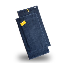 IKEUCHI ORGANIC Hand Towel 14 x 28 Oeko-Tex Class1Certified, Pack of 2,ORGANIC330 (Navy)