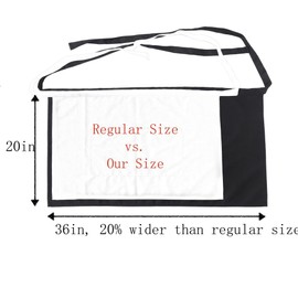 King Mills Unisex Waist/half Bistro Server Aprons with Pockets. Plus Size Apron XL XXL or Waist W40+,extra Large and Long, Black, Plus Size