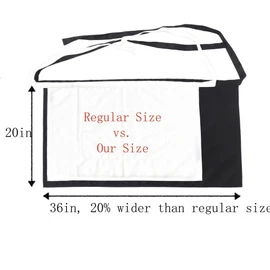 King Mills Unisex Waist/half Bistro Server Aprons with Pockets. Plus Size Apron XL XXL or Waist W40+,extra Large and Long, Black, Plus Size