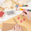 OLYCRAFT Duck Wooden Rubber Stamp 1 Inch Square Wooden Stamps