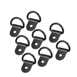 Partuto 8pcs D Ring Tie Down Anchor 3mm Diameter for Trailer Truck Car Black Replacement