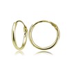 Gold Hoops Flashed Sterling Silver Small Tiny Mini Endless 10mm