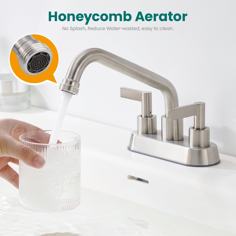 KroBer 4 Inch Centerset Laundry Faucet, 2 or 3 Hole