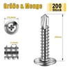 Pack of 200 Self Tapping Screws 4.2 x 25 mm