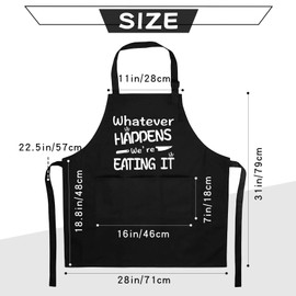 TCQWKNI Funny Gifts for Men Women, Kitchen Aprons with Pockets Husband Gift from Wife, Grilling BBQ Cooking Apron for Birthday Anniversary Father's Day Christmas, Manly Gifts for Him Dad Boyfriend