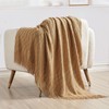 KASYLAN 100% Acrylic Knitted Throw Blanket Textured Solid Soft Decorative