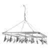 Multifunction Aluminum Alloy Laundry Drying Rack with 26 Clips for