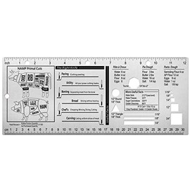 Chef's Culinary Tools Kitchen Ruler-Culinary Ruler for Kitchen Culinary Student and Amateu Chefs Kitchen Accessories (12.28X4.96" )