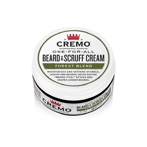 Cremo Forest Blend Beard & Scruff Cream, Moisturizes, Styles and Reduces Beard Itch for All Lengths of Facial Hair, 4 Oz