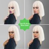 Ready to Go Platinum Blonde Bob with Bangs Human Hair