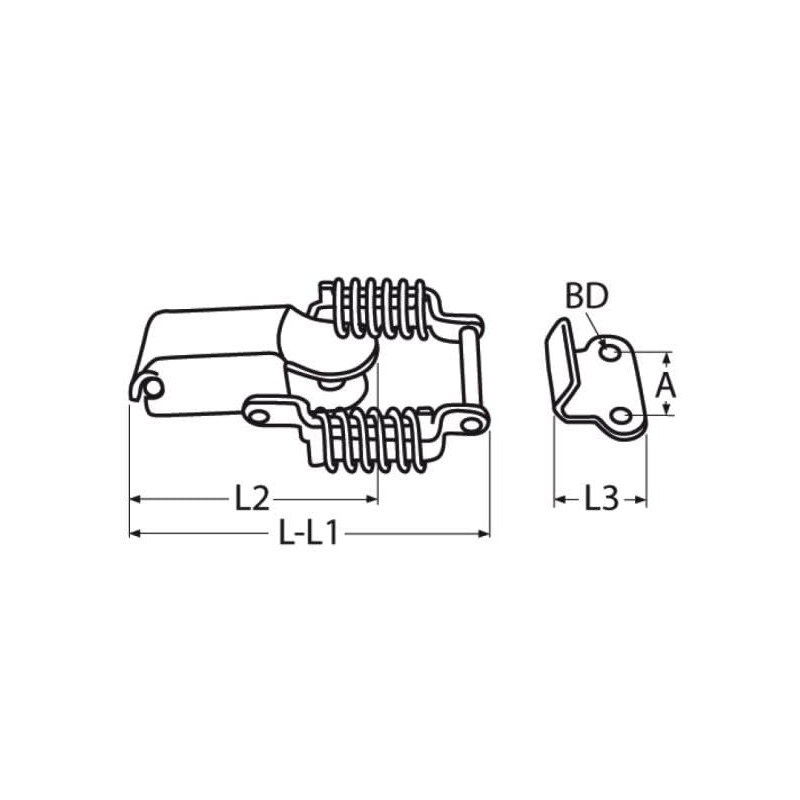Lever Lock Toggle Latches Stainless Steel A2 61,5 mm Arbo