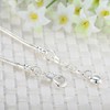 RUBYCA 5pcs White Silver Plated Heart Lobster European Snake Chain