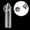 Wakects Waterproof Stainless Steel Pill Box, Pill Holder Keyring for