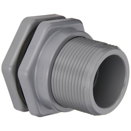 Hayward BFA2020SFS Series BFA Standard Flange Bulkhead Fitting, Socket x Socket End, CPVC with FPM Seals, 2" Size