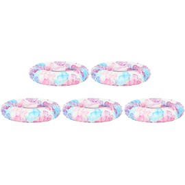 5PCS Round Hand Grip Ring Printed Silicone Fidget Toy Finger Trainer for Rehabilitation Training Home Blue Pink Butterfly